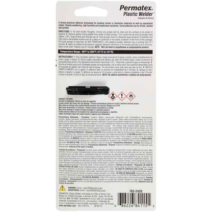 Permatex 84115 5-Minute Plastic Weld Adhesive, 0.84 oz.,Black (Pack of 2) - size: 0.84 Fl Oz (Pack of 2)