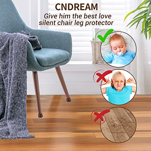 Chair Leg Protector for Hardwood Floors, 32 Pcs Silicone Chair Leg Caps, Felt Furniture Pads for Protecting Wood Floors from Scratches and Noise, Smooth Moving for Chair Seats