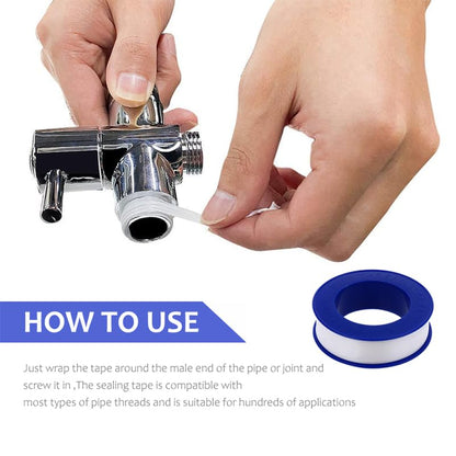 20pcs PTFE Thread Seal Tape, W:12mm L:10m Long,Thread Adhesive Plumbing Tape for Home Use