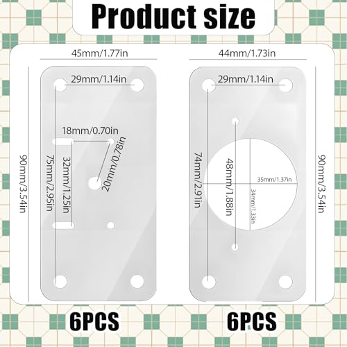 JJUNW 12Pcs Cabinet Hinges Repair Plates, Stainless Steel Repair Cabinets, Hinge Repairs Plate Cabinets Door Hinge with Mounting, Fixing Tool Plates Screws for Kitchen, Cupboard, Locker, Cabinet Doors