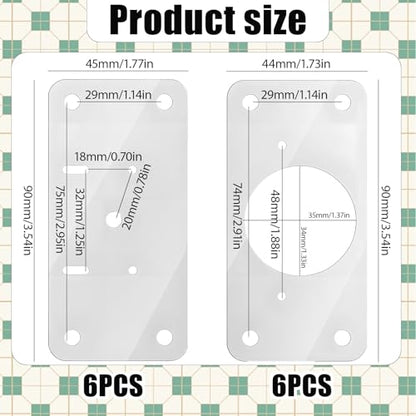 JJUNW 12Pcs Cabinet Hinges Repair Plates, Stainless Steel Repair Cabinets, Hinge Repairs Plate Cabinets Door Hinge with Mounting, Fixing Tool Plates Screws for Kitchen, Cupboard, Locker, Cabinet Doors