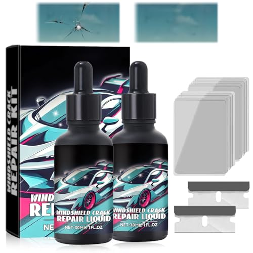 2Pcs Upgraded Windshield Crack Repair Kit, 2025 New Cracks Gone Glass Repair Kit, Professional Windshield Chip Repair, Windshield Repair Kit for Daily Vehicle Maintenance