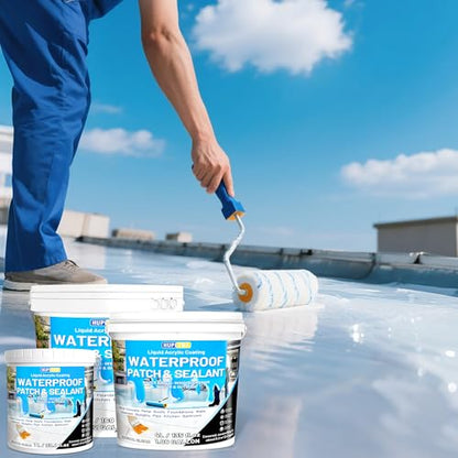 Hupeyna Liquid Waterproof Sealant, Transparent Waterproof Coating Repairing Anti-Leakage Agent, Invisible Water Proof Glue Indoor and Outdoor Water-Based Waterproofing Adhesive 5L