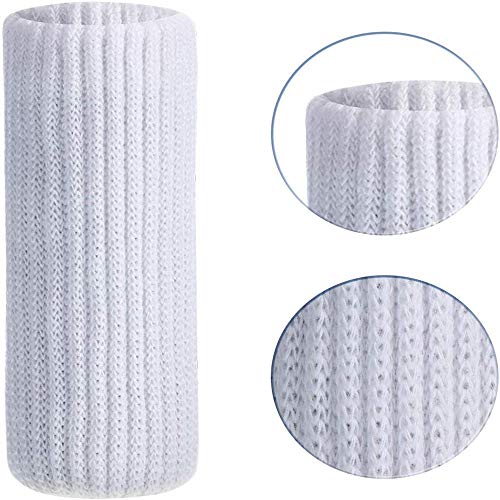 32Pcs Chair Leg Floor Protectors Knitted Furniture Feet Non-Slip Wear-Resistant Noise-Reducing Chair Covers Caps Set (Style 2-White) - color: Style 2-white