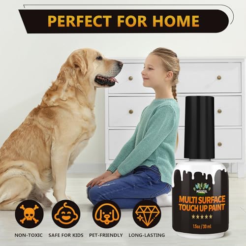 White Touch Up Paint, Appliance Cabinet Furniture Wood Touch Up Paint for Wall - style: 1.5 FlOz