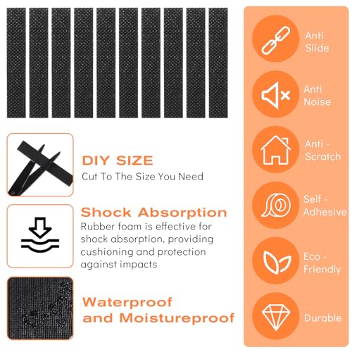 30 Pcs Non Slip Furniture Pads Furniture Grippers Hardwood Floors Thick Self Adhesive Feet Anti Slide Furnitures Floors Protectors Non Skid for Furnitures Legs for Keep Couch Stoppers
