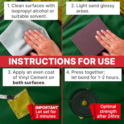 [8 oz] Vinyl Cement Glue - Super Glue for Inflatables - Waterproof, Fast-Setting, Flexible Bond for Pool Liners, Vinyl Fabrics, Tent, and Tarps - size: 8 oz