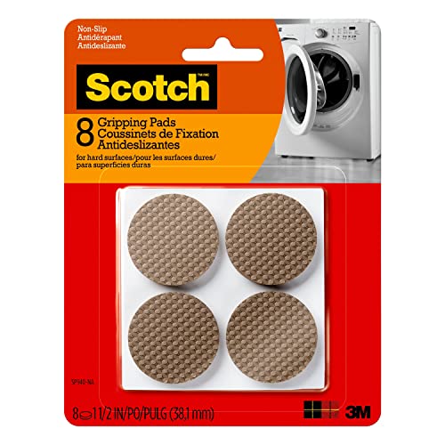 Scotch SP940 051141598079 Gripping Pads, 1.5', Brown, 8 Count - size: 1-1/2", style: 8 Pads