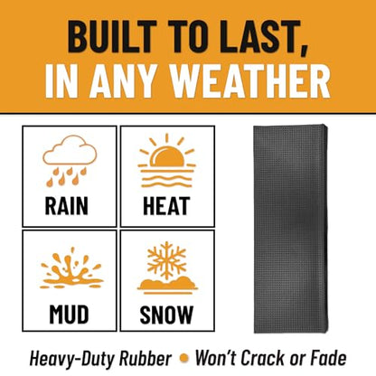 Ottomanson Bullnose Stair Treads Outdoor – Dots Heavy-Duty Non-Slip Stair Mats – Best Grip on Concrete, Brick & Textured Step – Fastening Required for Wooden & RV Steps, Pack of 5 - color: Black Grip Dots - Bullnose