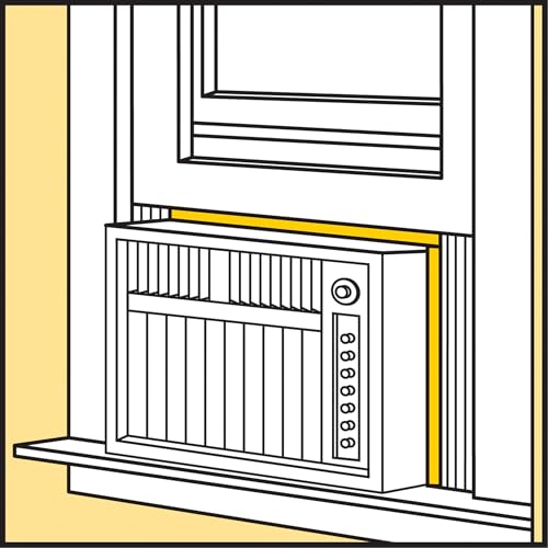 M-D Building Products 02535 2-1/4 in x 42 in Gray Foam Window Seal Strip – Air Conditioner Window Seal, Weather Stripping Foam Insulation for Window AC Units, Adhesive Foam Strip - size: 2-1/4"