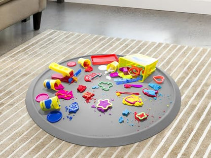WeatherTech All-Purpose Mat - Multi-Use Mat for Everyday Living - 35" - Round - Grey - color: Grey, size: 2'11" (Round)