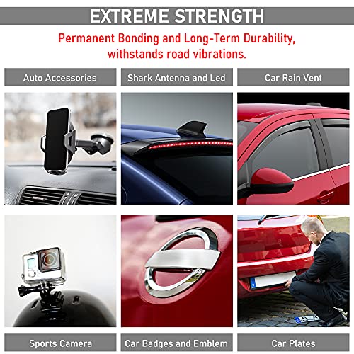 CANOPUS Double Sided Tape, 5952 Heavy Duty Mounting Tape, Strong Bond & Weatherproof Seal Strip for Automotive Mounting, Picture and Photo Frame, Poster, Craft, 0.75 in x 45 ft, Black, Made in USA - size: 0.75in X 15yd