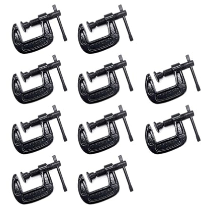 1-Inch C-Clamp Set, Heavy-Duty Cast Iron C-Clamps with 0.8-Inch Throat for Woodworking, Welding, and Building(10 Pcs) - color: (10 Pcs)