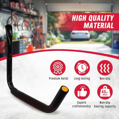 SEDY 4-Piece 15" 100 Lbs Heavy Duty Garage Storage Hooks, Kayak Storage Rack Garage Hooks Jumbo Arm Kayak Wall Mount for Hanging Surfboard Snowboard Paddle Board Ladders Bikes