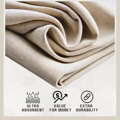 Dark White Premium Cotton 8 oz Canvas Drop Cloth | Leak Resistant, Washable | Ideal for Painting, Crafting, and Furniture Covers - Durable Multi-Purpose Use (6'x9' - Pack of 2) - size: 6'x9' - Pack of 2