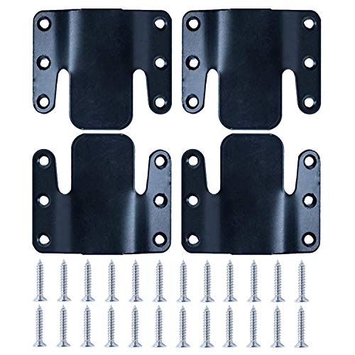 LazyMe Universal Sectional Sofa Interlocking Sofa Connector Bracket with Hardware- 2 Sets, 4 Piece - color: 4 Piece