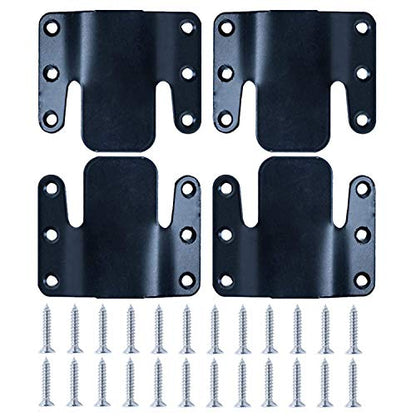 LazyMe Universal Sectional Sofa Interlocking Sofa Connector Bracket with Hardware- 2 Sets, 4 Piece - color: 4 Piece