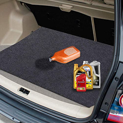 JOMMIE CHEN 36X60 Iches Garage Mats for Floor Absorb Liquids Oil Drip Pan for Under Car Waterproof Rubber Backing Layer Oil Spill Mat Protects Floor from Spills Drips Splashes Stain(36x60 in) - size: 3' x 5' (Rectangular)