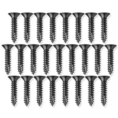 Cauldham Oil Rubbed Bronze Wood Screws #9 x 1 Inch for Door Hinges - 25 Pack - color: Oil Rubbed Bronze