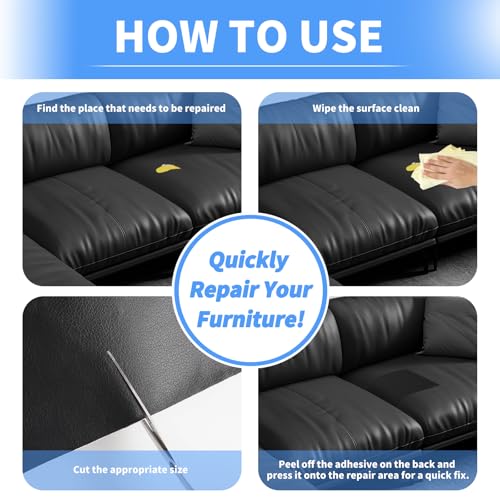 Kangshoon Leather Repair Patches, Self-Adhesive Leather Repair Tape, Stretch Vinyl Repair Kit for Couch Furniture Sofas Car Seats (White, 3.5X79 Inch) - color: White, size: 3.5X79 Inch