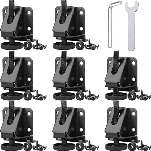 Anwenk Leveling Feet Heavy Duty Furniture Levelers Adjustable Table Leg Leveler w/Lock Nuts for Furniture,Table, Cabinets, Workbench,Shelving Units and More (8) - color: Heavy Duty Furniture Levelers Black 8p