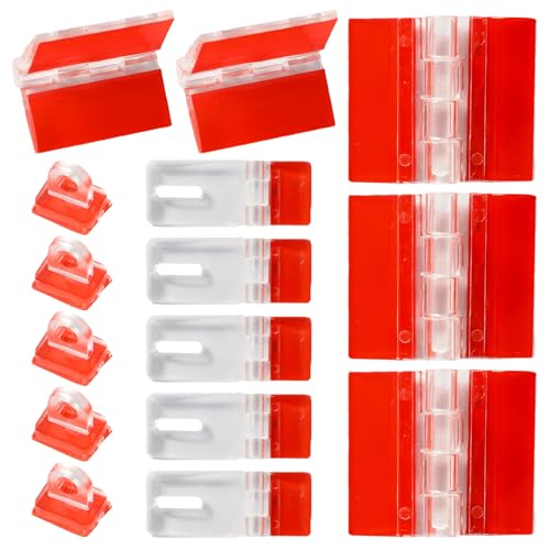 5 Set Acrylic Hinges and Self-Adhesive Latch Buckles Kit, Clear Plastic Hinges for Glass, Furniture, Display Stand, Crafts, Aquariums, Cabinets, DIY Clear Containers