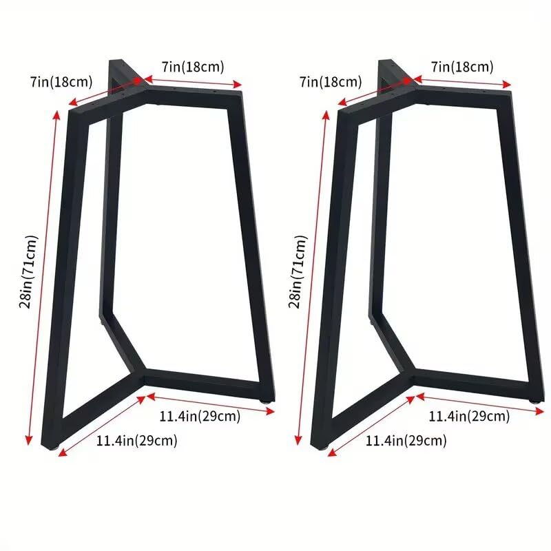 Metal Round Table Legs 28 Inch Metal Coffee Table Legs for Table,Furniture Leg, Set of 2,Black - color: 28" Table Legs 4, size: 28" X 18.5"