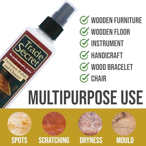 Trade Secret Country Scented Furniture Polish 8 fl oz (236 ml) For Wood Furniture, Pianos, Cabinets, Low VOC, No Wax or Silicone - color: Polish and Cleaner