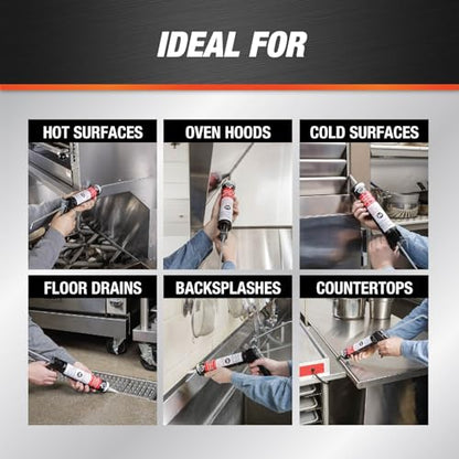 DAP Commercial Kitchen 100% Silicone Sealant, Clear, 9.8 Oz (7079808658)
