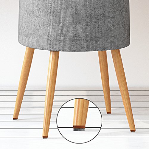 ALIMITOPIA 40pcs Screw-on Furniture Felt Pad Chair Glide Slider Hardwood Floor Protector for Wooden Leg Feet of Chair Table Furniture(Φ20mm or 0.8";Brown) - size: 20mm(Brown)