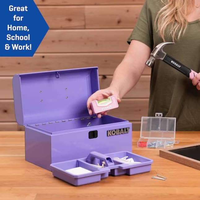 K.balt Retro Portable Mini Toolbox Lavender Steel Tool Box - color: Lavender, size: Retro