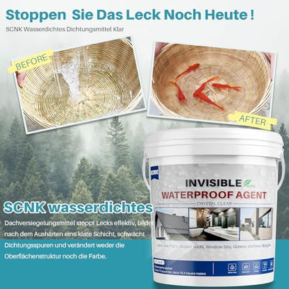 Transparent Waterproof Adhesive 8000g, Invisible Waterproof Agent Repair Leaks for Roofs, Gutters, Walls, Foundations; Indoor and Outdoor Water Proof Sealant Coating - size: 8000g