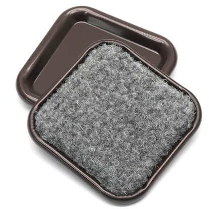 12Pcs Square Metal Felt Furniture Caster Cups, 1-3/4Inch Carpet-Bottom Furniture Sliders Non-Slip Wheel Savers, Floor Protectors Pads for Hardwood, Tile & Laminate Floors - size: Square,1-3/4"