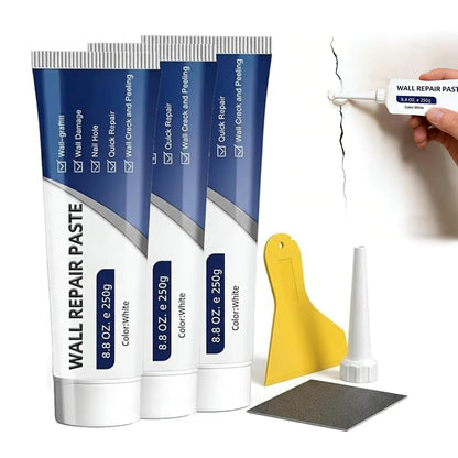 Drywall Repair Kit, 2026 Upgrade Wall Mending Agent, Quick Easy Wall Repair Paste Wall Spackle with Scraper for Effortless Hole Filling and Surface Mending (3 PCS) - color: 3 PCS