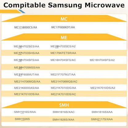 DE94-02933A Microwave Door Handle & DE64-00760A Door Latch Key - Kit for Samsung MC/ME/SMH Series Microwaves | Metal Material, Light Rose Gold Round Microwave Handle Replacement