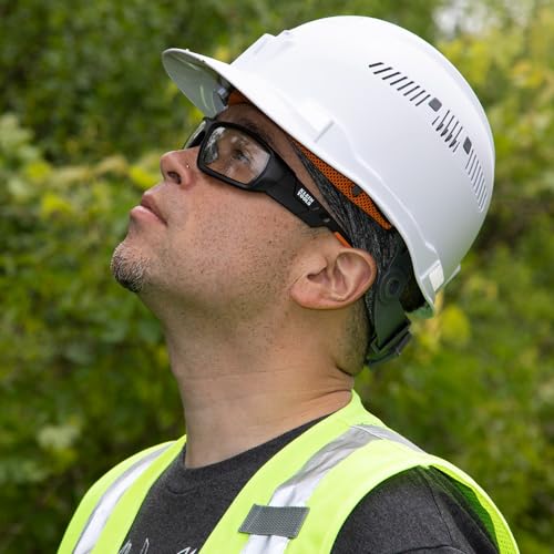 KLEIN TOOLS 60163 Safety Glasses, Professional PPE Protective Eyewear with Full Frame, Scratch Resistant and Anti-Fog, Clear Lens - style: Professional