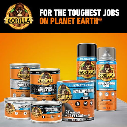 Gorilla Waterproofing Spray, Rubberized Sealant, Clear, 14 Ounce (Pack of 1) - Seals Out Water, Air, and Moisture - color: Clear, size: 1 - Pack