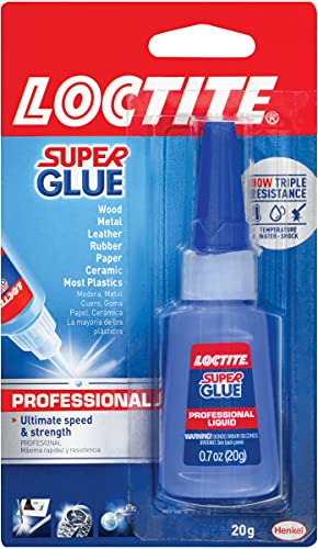 Loctite Super Glue Professional Liquid, 20 Gram Bottle, 1 Pack - Clear Superglue for Plastic, Wood, Metal, Crafts, & Repair, Instant Glue Adhesive, Quick Dry - size: 1 Pack
