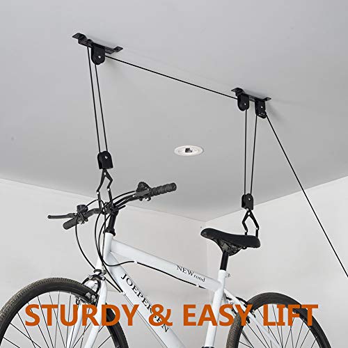 Wallmaster Ceiling Bike Mount Hanger, Bike Ceiling Lift Hoist, Bike Pulley System for Garage, Indoor Bicycle Hooks, 1 pack - size: 1Pack