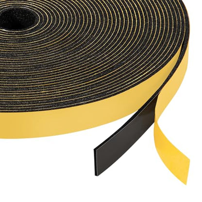 Yotache Thin Foam Tape Weather Stripping (.50) 1/2 Inch Wide x 1/16 Inch Thick (New Adhesive Craft), Seal Gasket for Speaker, Door Insulation, Soundproofing, Rattle, 33 Ft Length - size: 1/2"x1/16"x33 FT