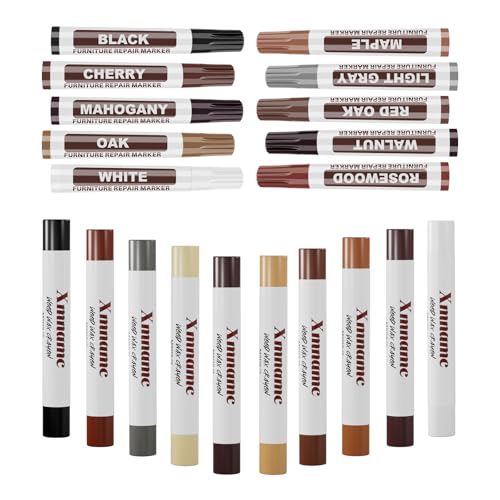 20 Colors Wood Filler Sticks Furniture Markers Touch up,Fill Putty Stick for Repair Furniture Scratch,Scuffs,Cracks and Nail Holes on Floors,Cabinets,Tables,and Doors Tables - color: C-20 Colors
