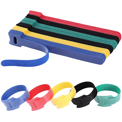 MVYC 120PCS 6 Inch Cable Ties Reusable Multi-Purpose Wire Ties Cord Organizer Adjustable Cable Management 5 Colors - size: 6 Inch (Colorful)