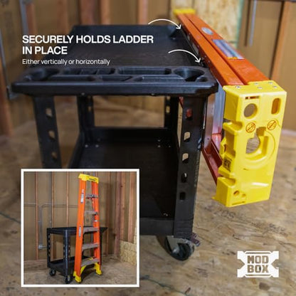 KLEIN TOOLS 54805MB MODBox Utility Cart Ladder Holder, Storage Hooks, Holds Ladder Vertically or Horizontally on MODBox Utility Carts - size: Ladder Holder