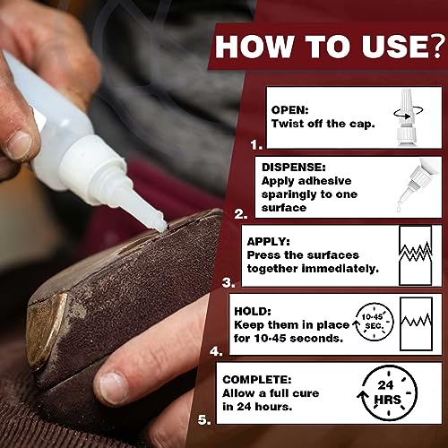 30g Leather Glue, Special Fabric Adhesive for Leather craft, Shoe Repair, Furniture Upholstery, DIY | Strong Bonding Permanent Clear Washable for Genuine Leather Clothing Bags Seats Sofa and PU - size: 30g*1, style: Leather Glue