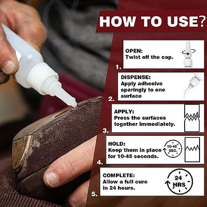 30g Leather Glue, Special Fabric Adhesive for Leather craft, Shoe Repair, Furniture Upholstery, DIY | Strong Bonding Permanent Clear Washable for Genuine Leather Clothing Bags Seats Sofa and PU - size: 30g*1, style: Leather Glue