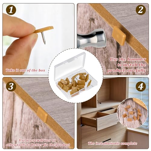 Tack-in Drawer Glides Drawer Slides Drawer Repair Tool Plastic Furniture Sliders for Repairing Dressers, Making The Drawers Slide Smoothly and Evenly (16 Pieces)