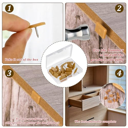 Tack-in Drawer Glides Drawer Slides Drawer Repair Tool Plastic Furniture Sliders for Repairing Dressers, Making The Drawers Slide Smoothly and Evenly (16 Pieces)