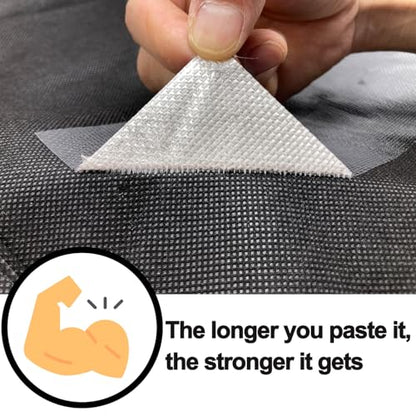 Awning Repair Tape Waterproof, Heavy Duty Outdoor Repair Tape for Tarp, Canvas, Tent, Boat Covers, Canopy, Sail Tape, Tent Repair Kit, UVproof and Heat-Resistant, Black