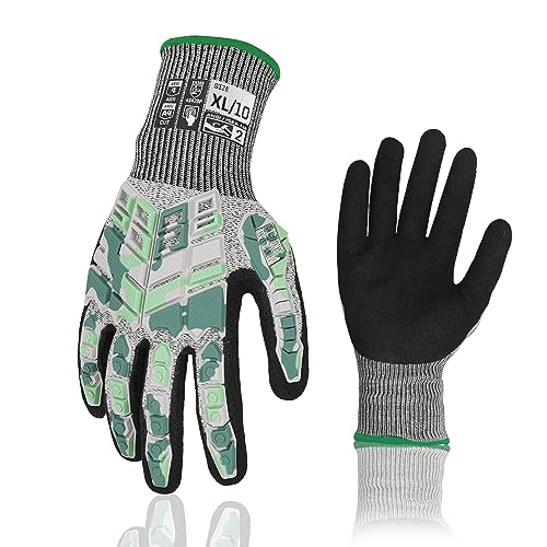 Safety Work Gloves, Impact Gloves for Men Women, Cut Resistant Non-Slip Heavy Duty Gloves with Nitrile Grip, Touch Screen Glove with Impact Protection for Mechanic Construction, X-Large, Camo - color: Camouflage, size: X-Large