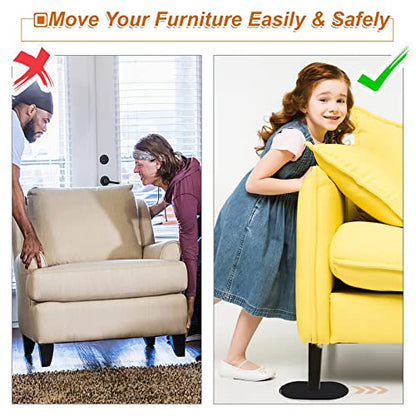 Large Furniture Sliders for Carpet & Hardwood Floors, 8 PCS 9-1/2" x 5-3/4" Oval Reusable Heavy Duty Furniture Movers Sliders, Easily and Safely Move Any Item, Beige - size: 9-1/2 Inch X 5-3/4 Inch 8 Pcs (Oval)